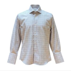 Michael Kors Men's Checkered Shirt - White and Gray